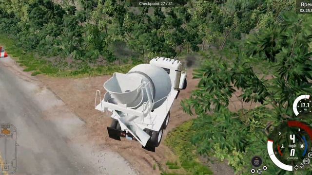 ДОСТАВКА БЕТОНОМЕШАЛКИ BeamNG drive смотреть онлайн