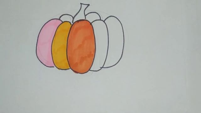 How to Draw Pumpkin for kids.Как нарисовать тыкву для детей,Bolalar uchun qovoqni qanday chizish смотреть онлайн
