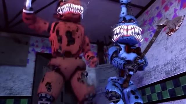 бой аниматроников.[SAN FNAF]fnaf2 vs fnaf2.twisdet смотреть онлайн