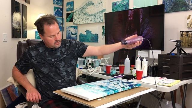 WHITE SAND! Coral Reef or Ice Glacier - Fluid Painting White Sand & Acrylic Paint смотреть онлайн
