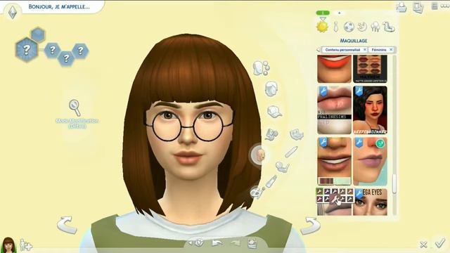 The sims 4 CAS : Neerdy girl +CC list смотреть онлайн