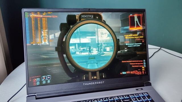 Геймплей Cyberpunk 2077. THUNDEROBOT 911 PLUS G3 PRO смотреть онлайн
