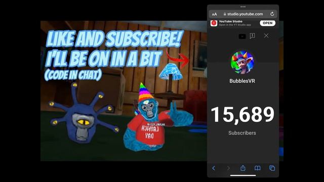 Gorilla tag spring update live with viewers! Code bubbles2 смотреть онлайн