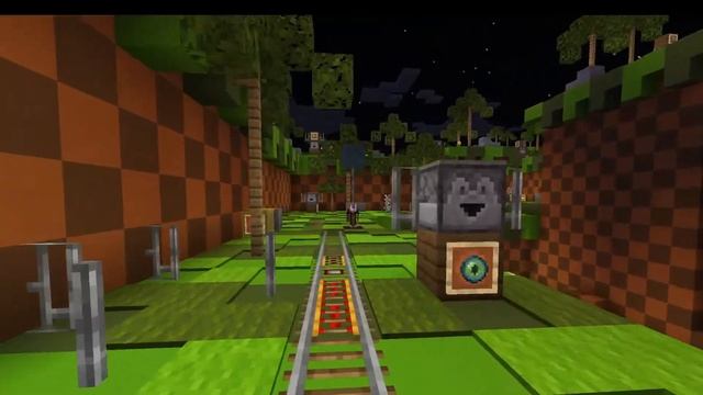 Sonic: Green Hill Zone - Minecraft Ride Full Night POV смотреть онлайн