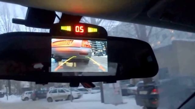 Видеорегистратор зеркало с парктроником и камерой заднего вида смотреть онлайн
