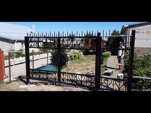 Ворота Воронежская область. Ворота с элементами ковки, смотреть онлайн