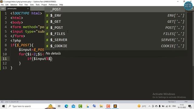 Write a PHP program to check prime number смотреть онлайн
