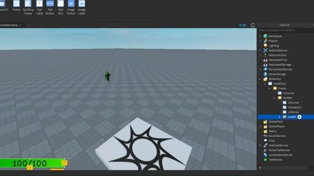 ГАЙД Как сделать полосу ХП в Roblox Studio | ROBLOX смотреть онлайн