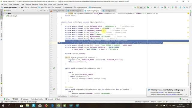 SQLite DB onUpgrade walkthrough in description смотреть онлайн