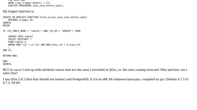 Databases: Why my BEFORE UPDATE trigger takes values from the NEW record? смотреть онлайн