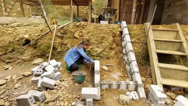 How To Building stairs to the house - Green forest life, 100 Days building farm смотреть онлайн
