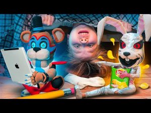 КСЮШИНЫ 5 ТОП ДЕТСКИХ СТРАХОВ! Смешные моменты с ХАГИ ВАГИ И ВАННИ ФНАФ в реальной жизни!