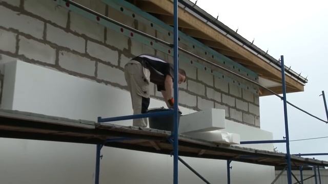 Утепление фасада коттеджа пенополистиролом смотреть онлайн