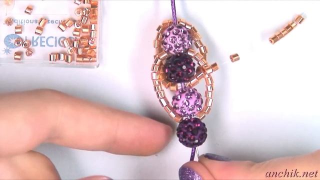 DIY: Shamballa bracelet with beads (macrame) / Браслет шамбала с бисером смотреть онлайн