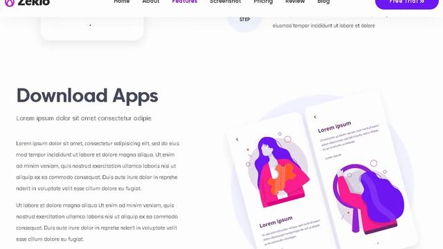 Zekio - Sass and App Landing HTML5 Template | Themeforest Templates смотреть онлайн