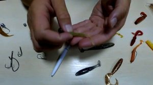 1.2 Правильный монтаж на ОФСЕТный крючок. Ловят ли СЛАГИ Fanatik Dagger и твистеры на двойнике?