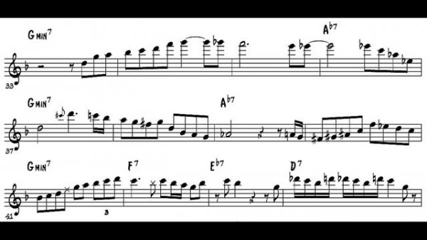 Moanin' Sheet Music - Ronnie Cuber Intro &  Solo transcription (by Charles Mingus Big Band)