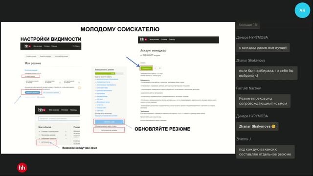 Вебинар "Искусство составления резюме" смотреть онлайн