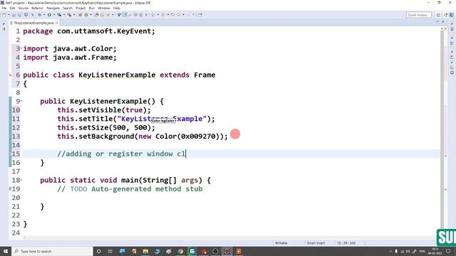 Java AWT KeyListener interface | methods of keylistener interface in java | example | hindi смотреть онлайн
