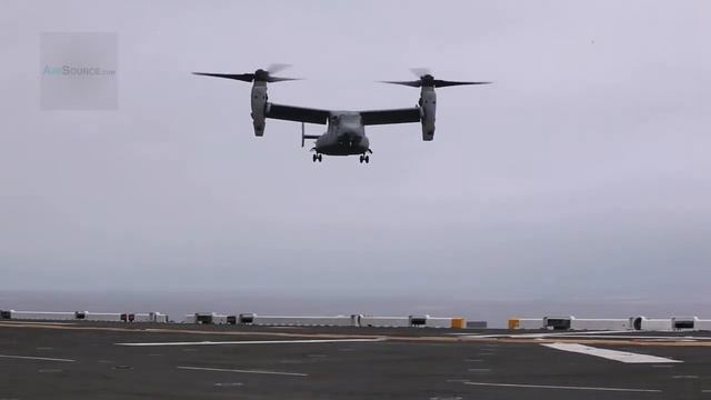 Посадка конвертоплана Bell v-22 Osprey смотреть онлайн
