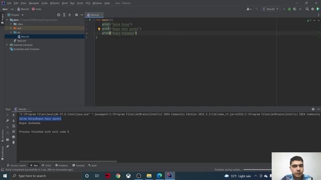 Kotlin Dasturlash tili | 2 dars Print Println смотреть онлайн