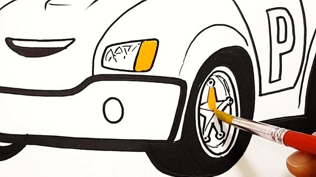 ROBOCAR POLI drawing and coloring . learn colors . Tim Tim TV смотреть онлайн