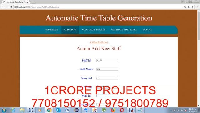 Automatic College Time Table Generation System in Java ( UPDATED ) -1Crore Projects смотреть онлайн