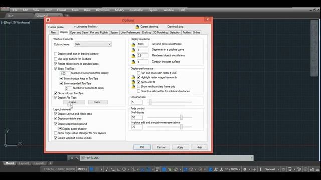 how to change workspace (background) colour in autocad смотреть онлайн