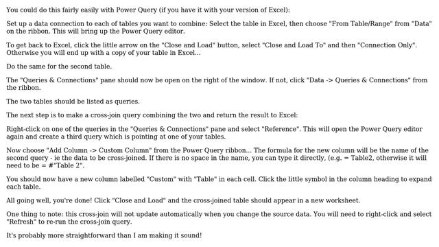 How can I create a "Cross-Join" in excel? (2 Solutions!!) смотреть онлайн