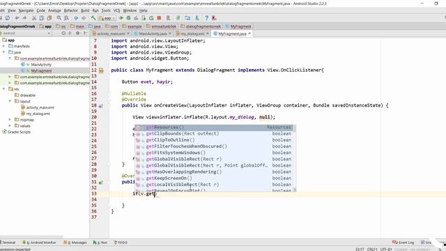 18 DialogFragment Kullanımı ve Örnek Uygulama | Android Fragment Eğitim Seti смотреть онлайн