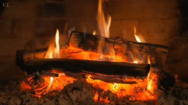 Огонь в камине.Звук огня.Тепло и уют. смотреть онлайн