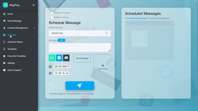 MsgPing - Bulk Message Scheduler - Bulk Message Sending - Whatsapp, Telegram & Discord with AI смотреть онлайн