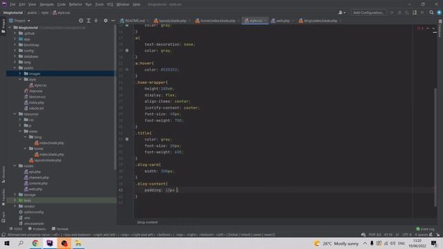 Laravel Full-Stack Framework curs pentru Începători în română, Video4 Blogs page setup смотреть онлайн