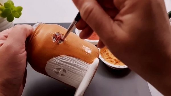 Autumn Fairy House Using Jar & Air Dry Clay, Easy DIY Thanksgiving Craft idea