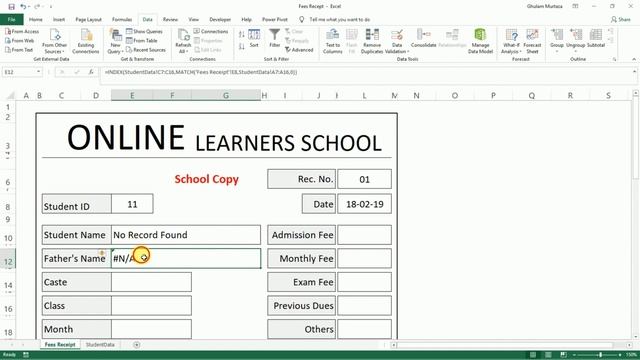 Fee Receipt Automatic Two Copies Generator - Excel - Learn Microsoft Excel in Sindhi смотреть онлайн