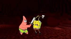 Minecraft Speedrunner Spongebob VS 4 Hunters