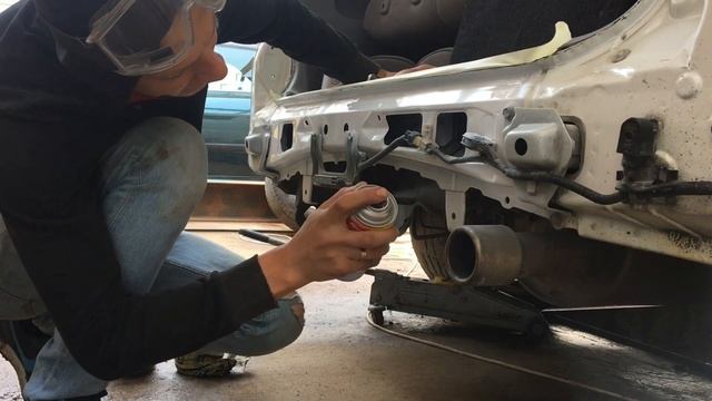 Ремонт порогов, вытяжка , удаление ржавчины, покраска. Авто из Армении. Toyota Alphard. смотреть онлайн