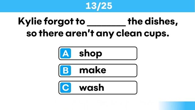 English Vocabulary Quiz - Beginner Level (A1 - A2) | 25 Questions смотреть онлайн