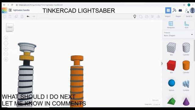 Tinkercad Lightsaber - Quick Tutorial Video
