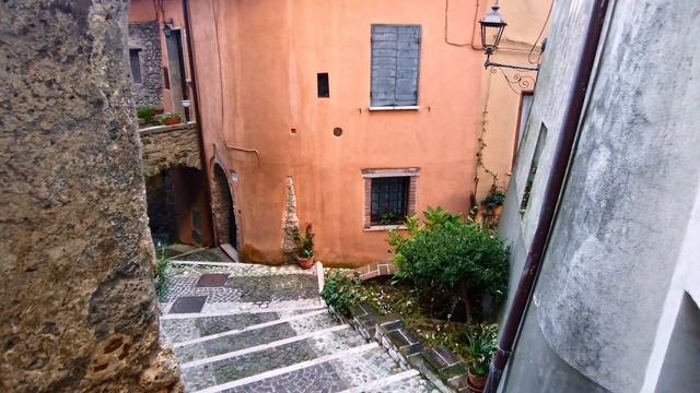 Castel Di Tora (Lazio), Italy【Walking Tour】History In Subtitles - 4K