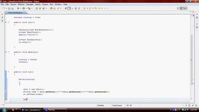 java applet tutorials 6/6 - Threads смотреть онлайн
