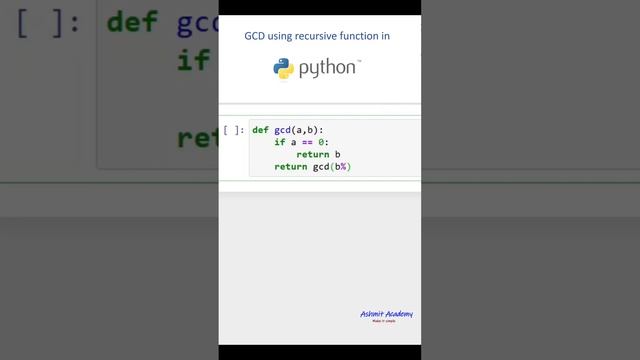 GCD using recursive function in python смотреть онлайн