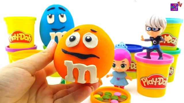 M&M's и киндер сюрпризы. M&M's Surprise Eggs Play Doh. Учим цвета. LOL, герои в масках смотреть онлайн