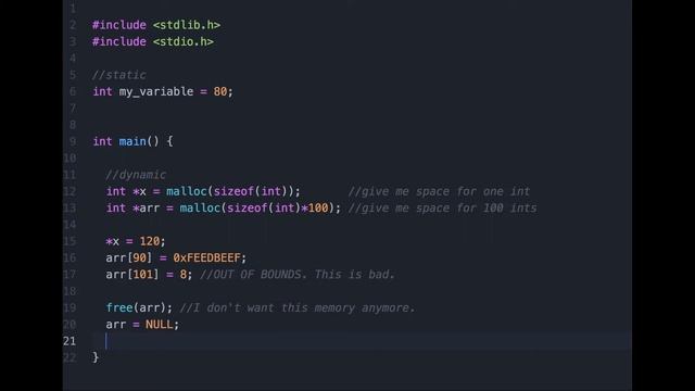 Allocating memory with malloc, calloc, realloc, and free смотреть онлайн