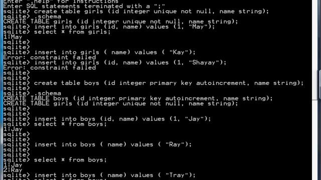 SQLite Autoincrement смотреть онлайн