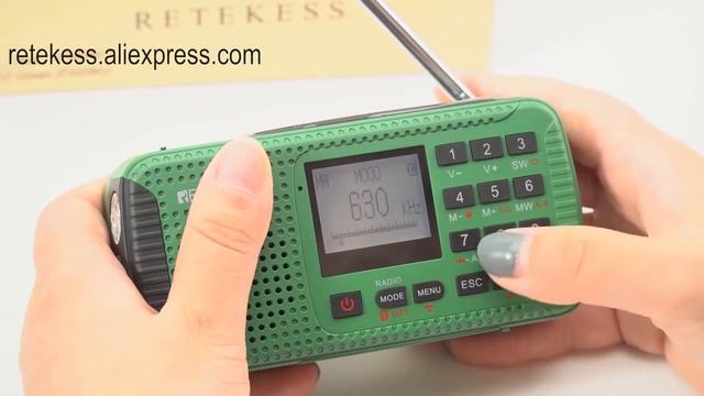 Радиоприемник + мп3 + блютуз колонка + фонарик + power bank - Retekess HR11S смотреть онлайн