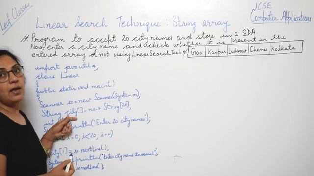 Strings | Array | Linear Search | ICSE | Computer Applications | Anjali Ma'am смотреть онлайн