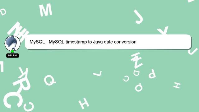 MySQL : MySQL timestamp to Java date conversion смотреть онлайн