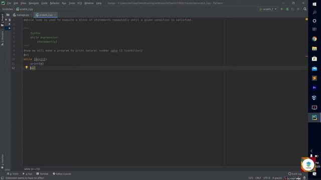 while loop || Python смотреть онлайн