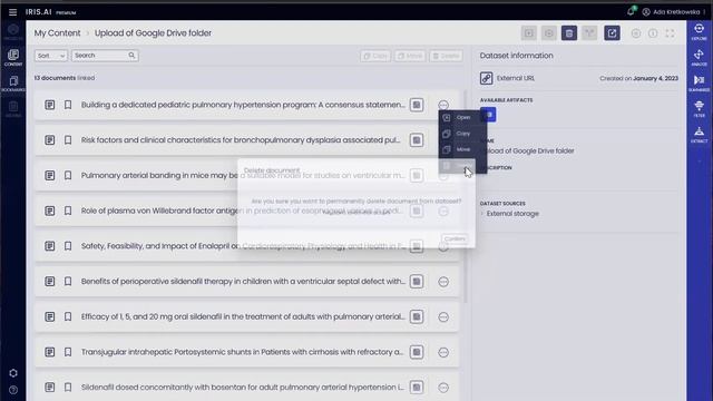How to delete articles from a dataset? | Iris.ai Researcher Workspace смотреть онлайн